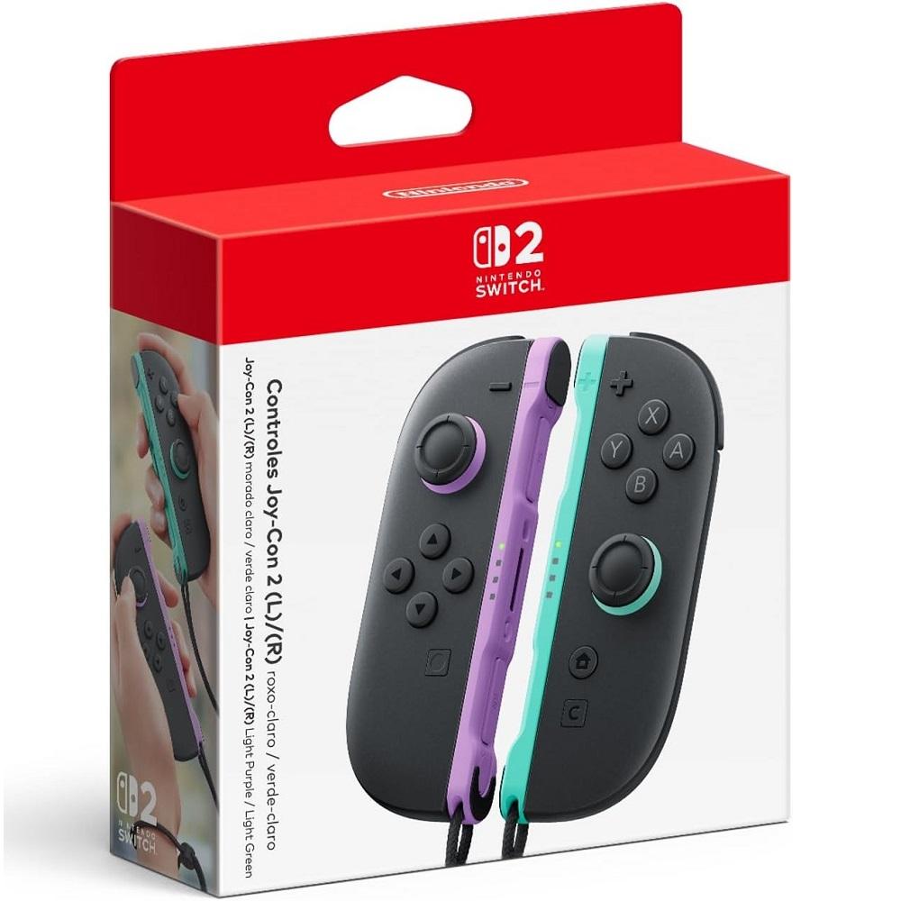 Controle Switch Joy-Con 2 Roxo Claro e Verde Claro, NINTENDO