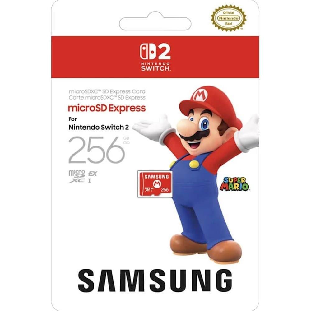 Cartão micro SD Express 256GB  para Nintendo Switch 2, SAMSUNG