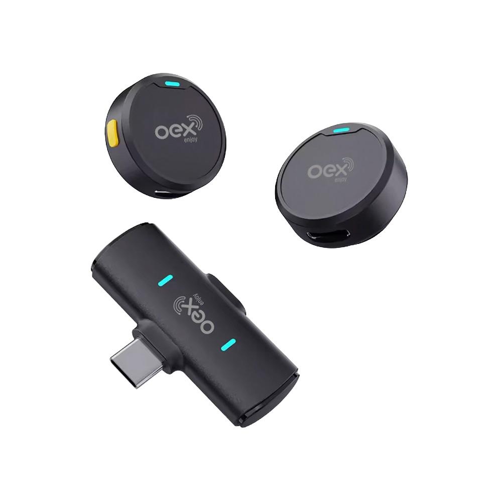 Microfone de Lapela sem Fio USB-C MK308, OEX