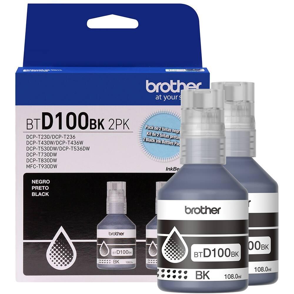Kit Refil de tinta Preto BTD1002PK (2 Refis de BTD100BK), BROTHER