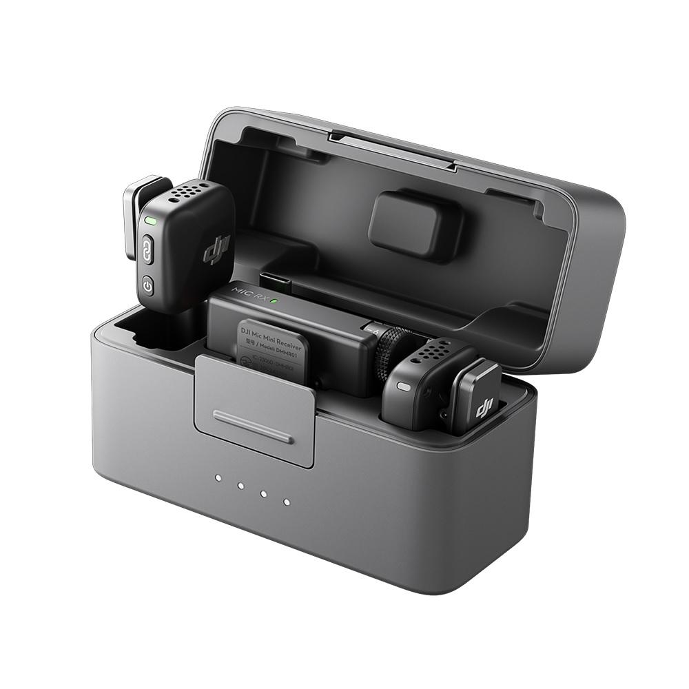 Microfone DJI Mic Mini (2 TX Microfone + 1 RX Receptor + 1 Case de carregamento), DJI126