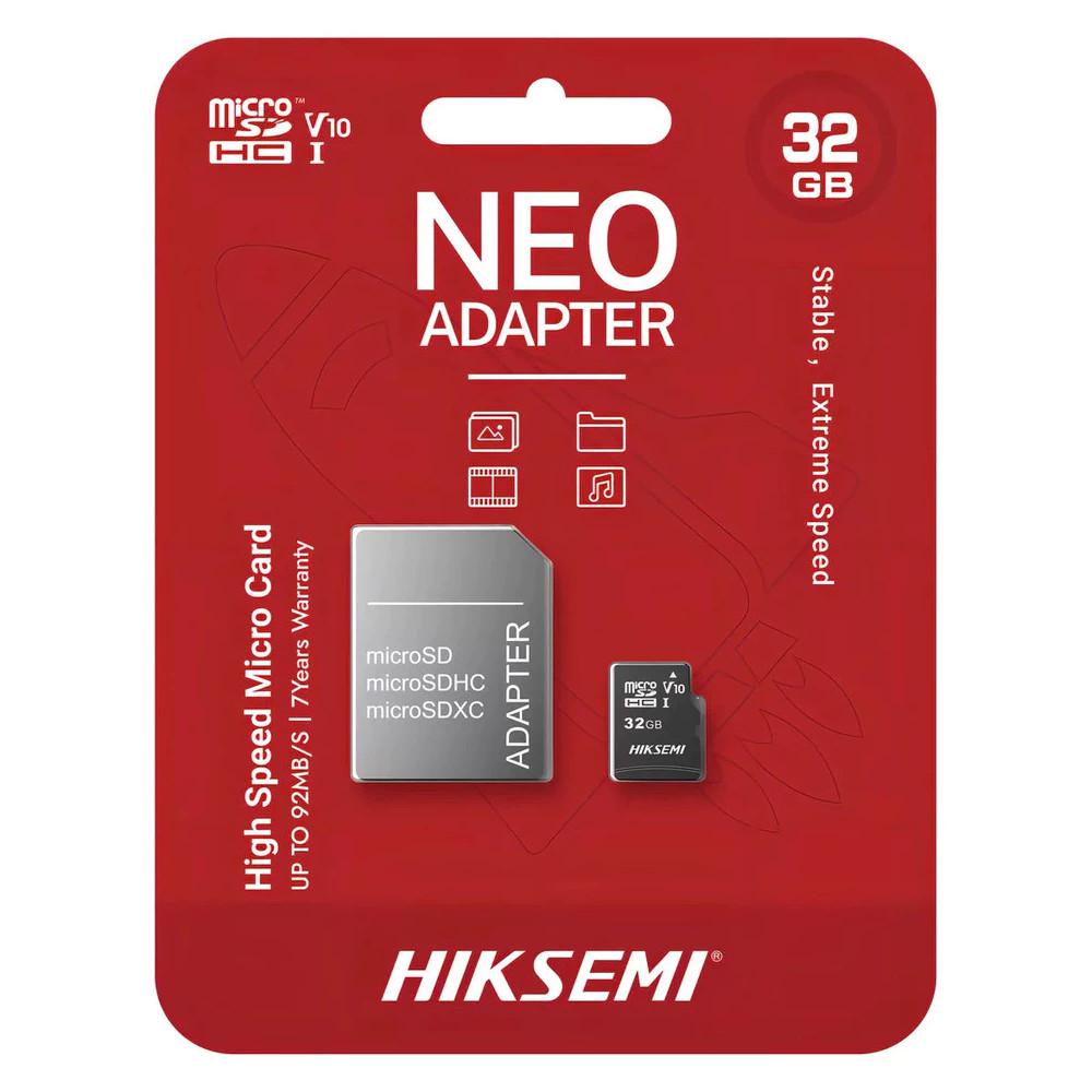 Cartão Micro SD 32GB Hiksemi Neo TF, HS-TF-C1/32G/ADAPTER
