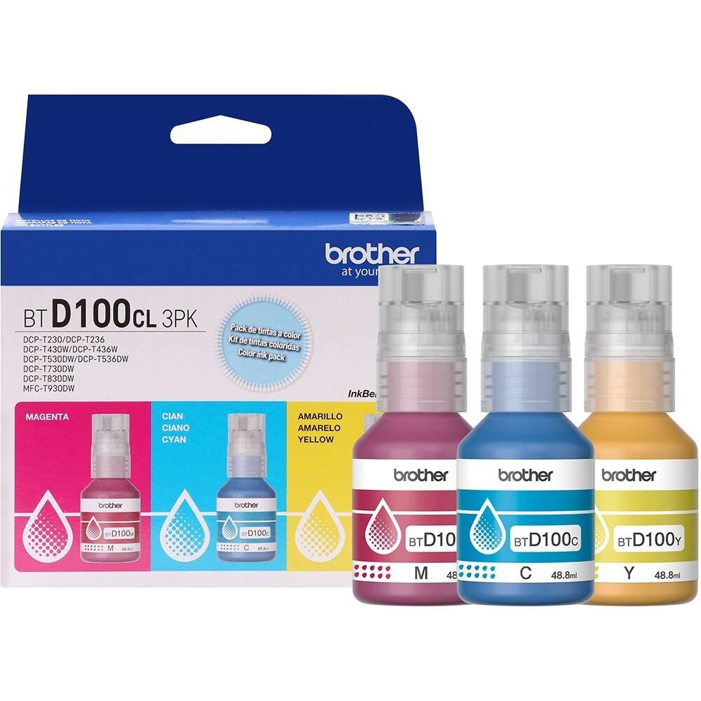 Kit Refil de tinta Ciano, magenta, Amarelo (3 refis), BTD1003PK, BROTHER