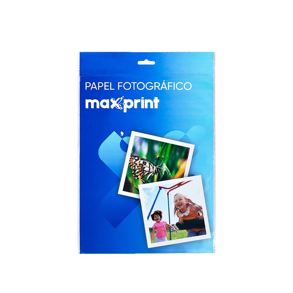 Papel Photo Glosy A4 180g, 20 folhas, 58000008, MAXPRINT