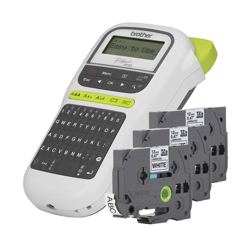 Rotulador Eletrônico P-Touch com 3 fitas TZe231, PT-H110BP, BROTHER