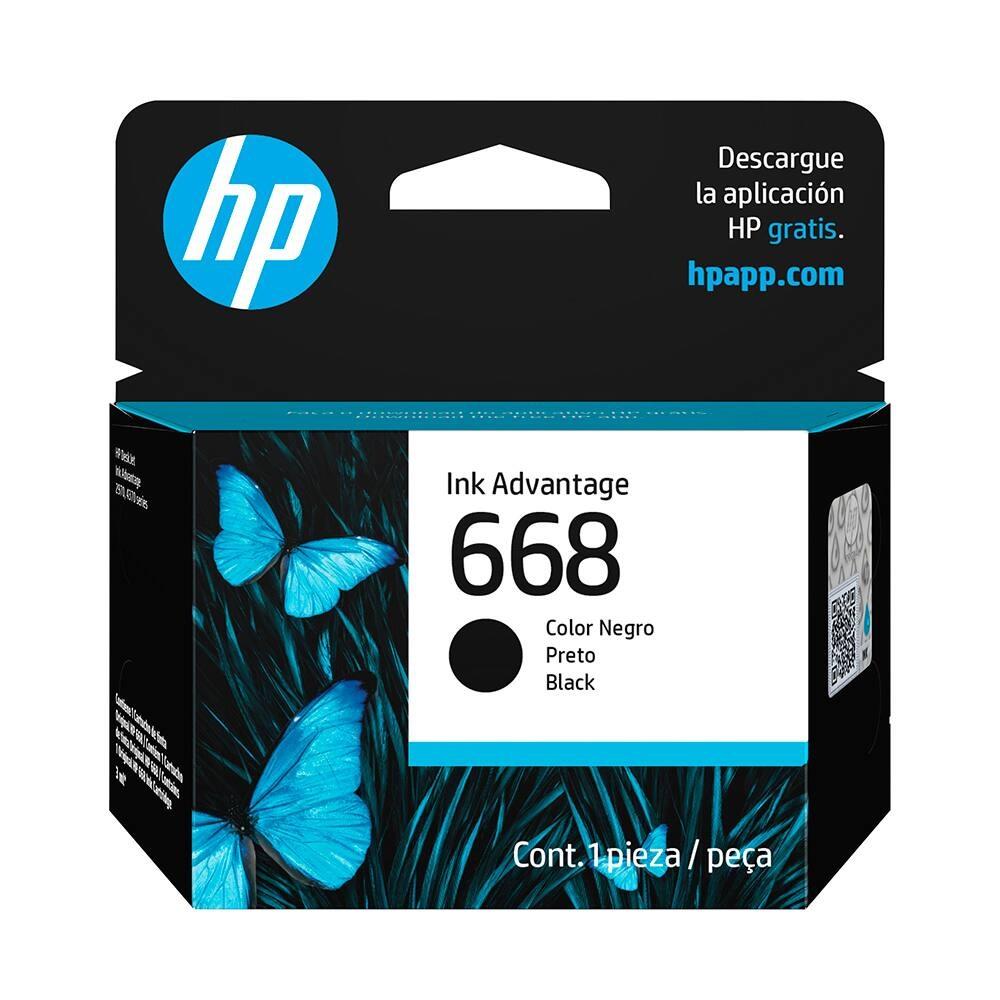 Cartucho HP 7FP37VL nº 668 Preto