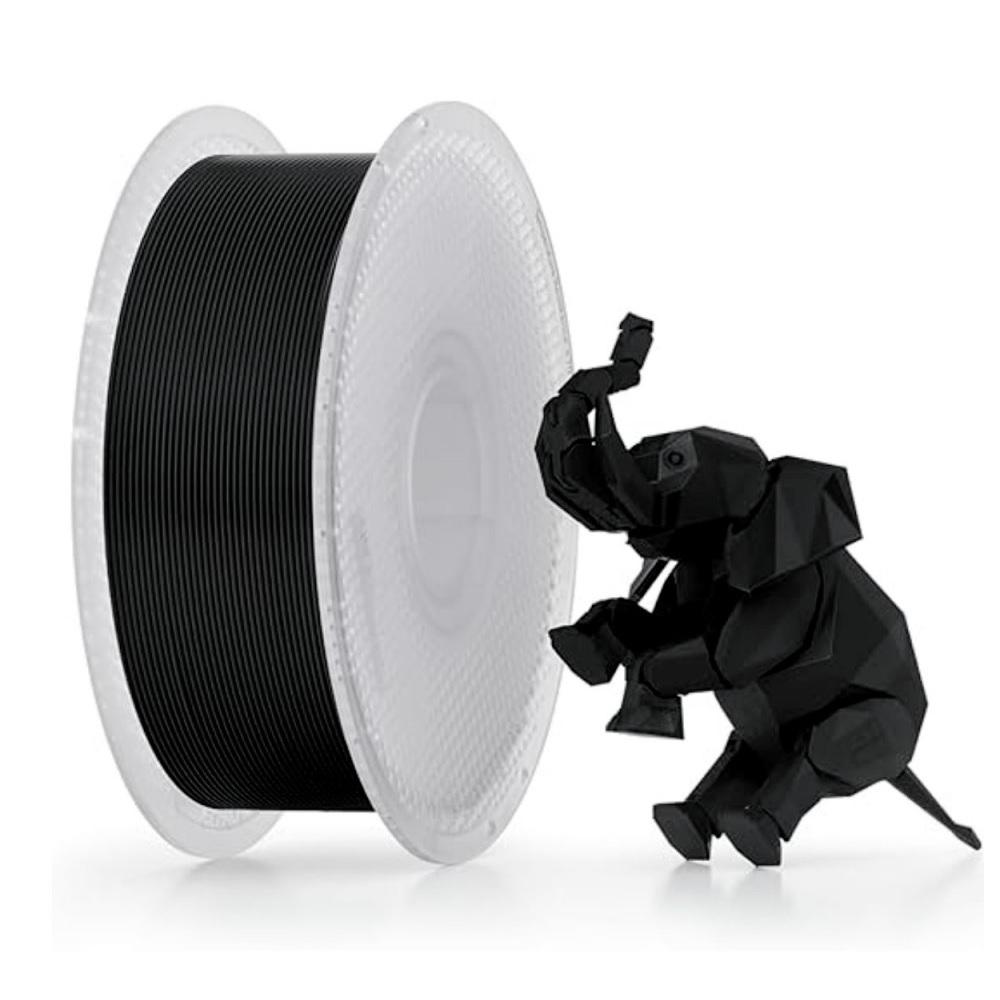 Filamento 1,75mm PLA Básico, 1kg, Preto, para Impressora 3D, Com Carretel Reutilizável, BAMBU LAB