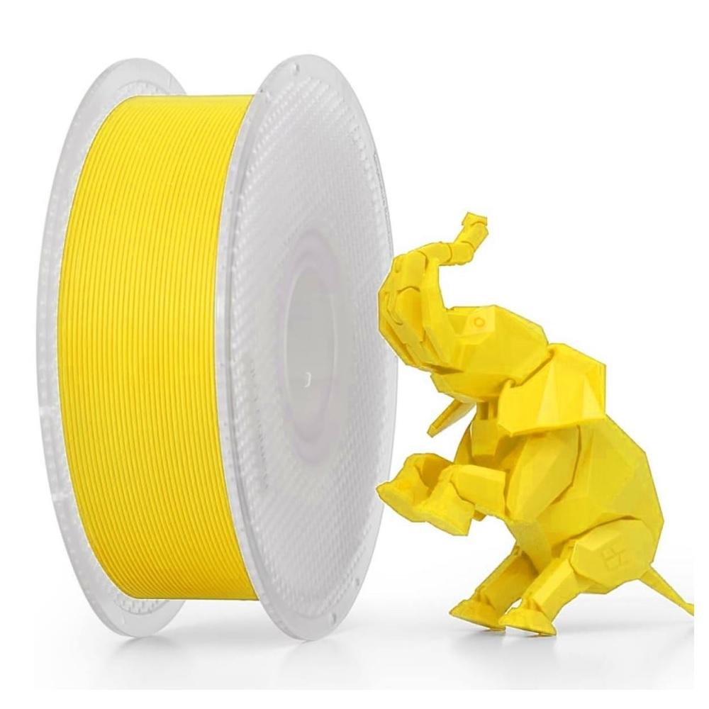Filamento 1,75mm PLA Básico, 1kg, Amarelo, para Impressora 3D, Com Carretel Reutilizável, BAMBU LAB