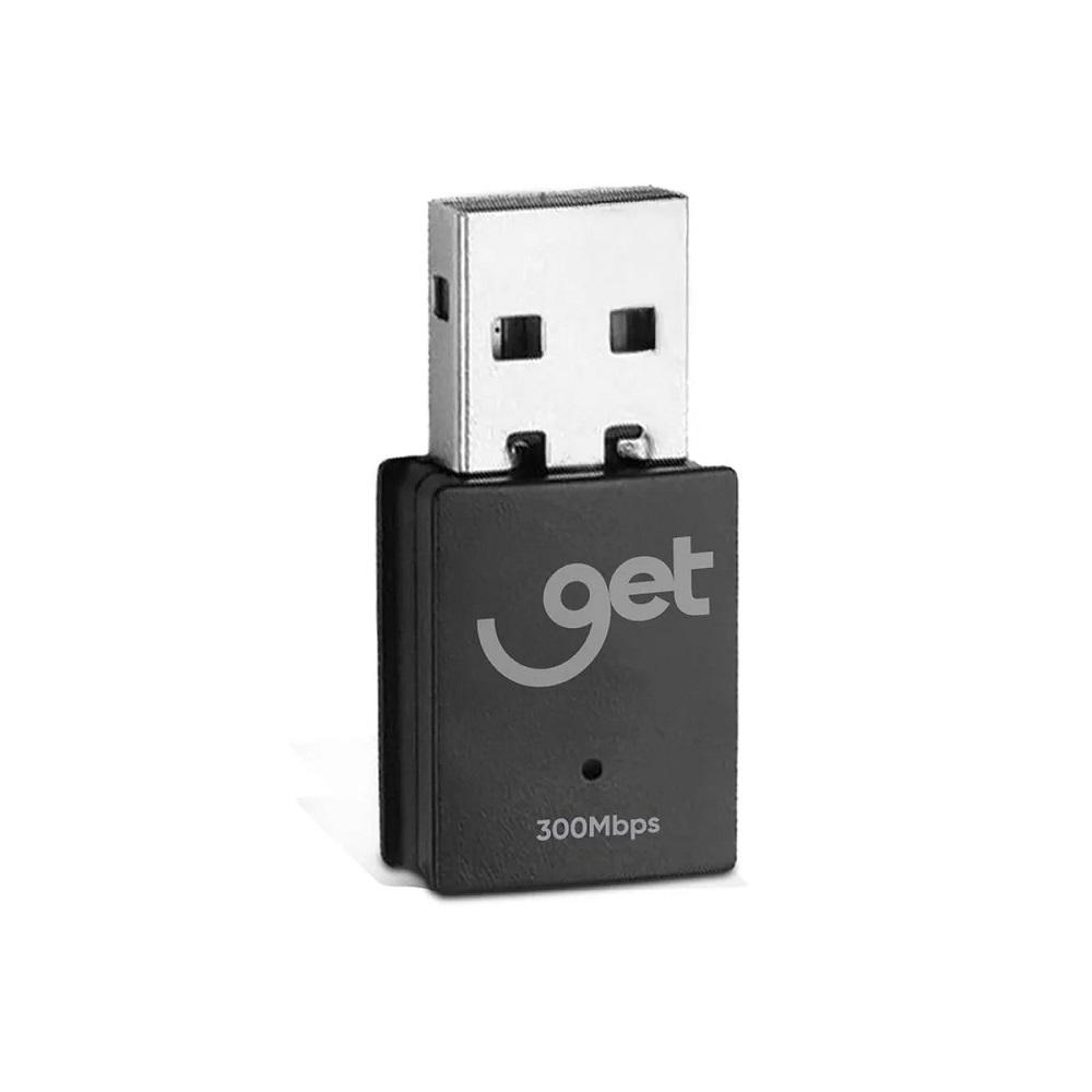 Adaptador USB sem Fio Wi-Fi 2.4Ghz 300Mbps, 67443, GET