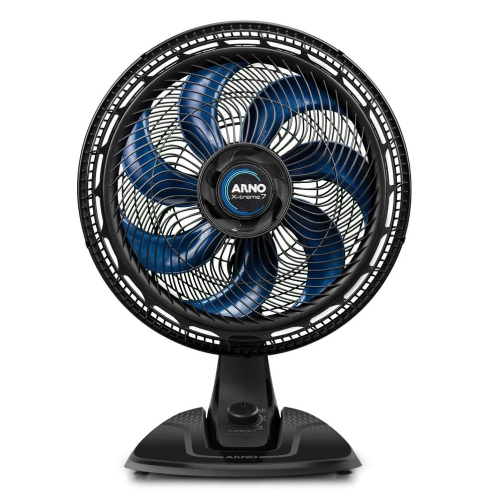 Ventilador de Mesa Arno X-Treme 7, 220V, 40cm, 7 Pás, 150W, Preto e Azul, VE70, ARNO