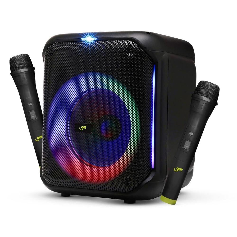 Caixa de Som 250W RMS Cube 2, com 2 Microfones, Bluetooth, 72231, GET