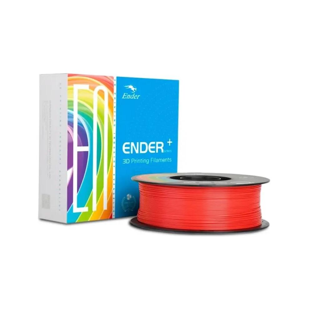 Filamentos 1,75mm Ender PLA+, 1Kg, Vermelho, para Impressora 3D, CREALITY