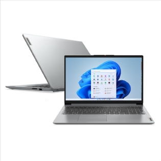 Notebook Lenovo Ultrafino IdeaPad 1 AMD Ryzen R5-7520U, Mémoria 8GB, 512GB SSD, Windows 11, Tela HD 15.6",  Cloud Grey, 82X5000NBR