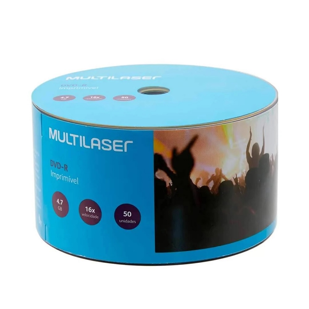 DVD-R imprimível 4.7Gb c/50 16X, DV052, MULTI