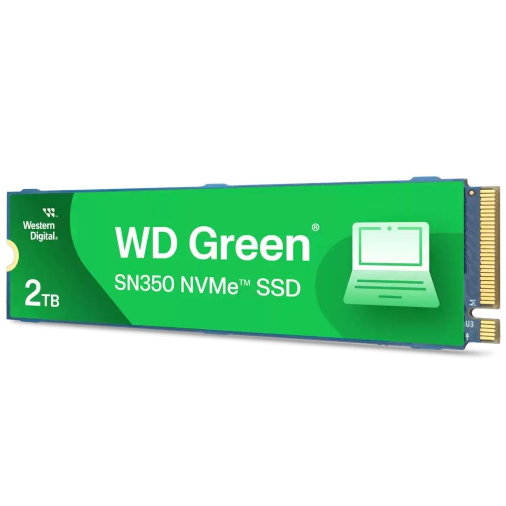 SSD 2TB M.2 2280 PCIe NVMe, WD Green SN350, Leitura/Gravação 3.200