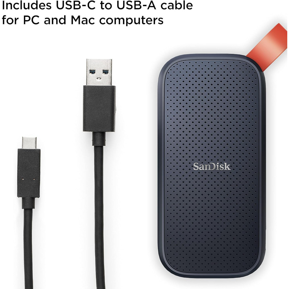 SSD Externo Portátil SANDISK G26 2TB USB 3.2, Leitura: 800MB/s