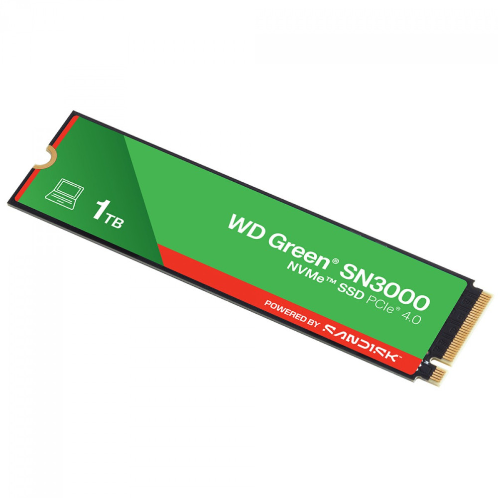 SSD 1TB M.2 2280 PCIe NVMe, WD Green SN3000, Leitura/Gravação 5000