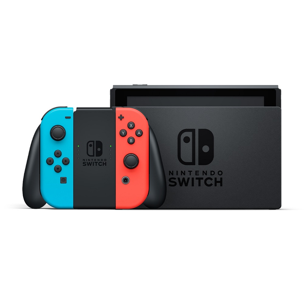 Console Nintendo Switch V2 com 1 Controle Joy-Con vermelho e Azul