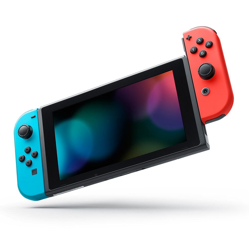Console Nintendo Switch V2 com 1 Controle Joy-Con vermelho e Azul