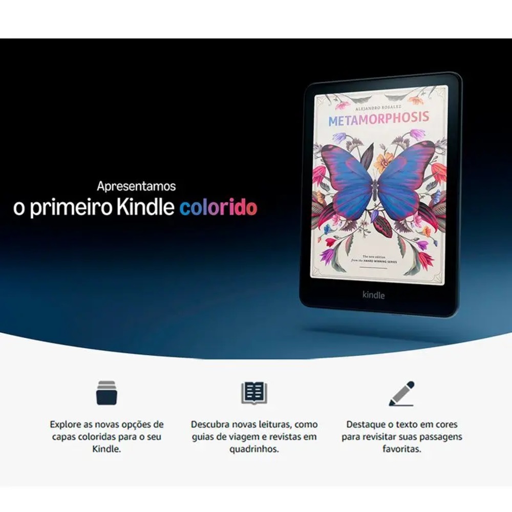 Kindle Colorsoft (16 GB) - Com tela colorida e temperatura de luz
