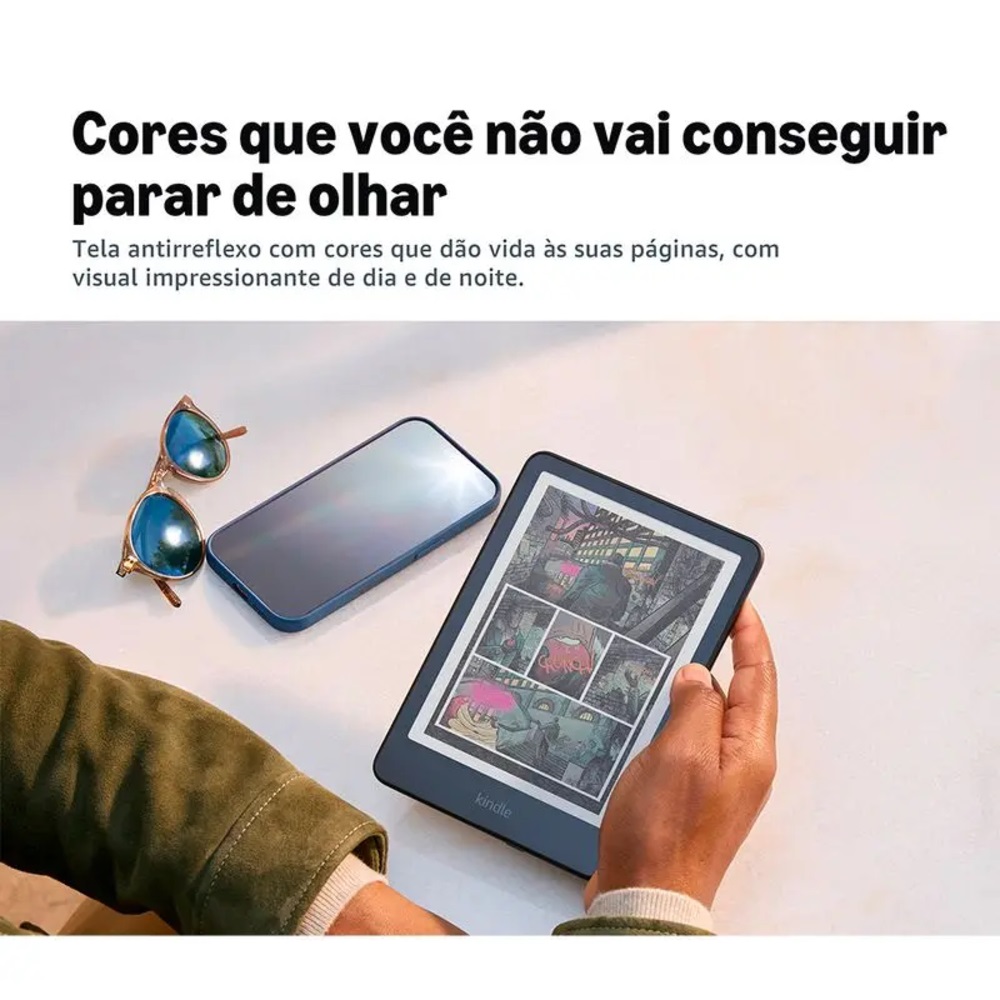 Kindle Colorsoft (16 GB) - Com tela colorida e temperatura de luz