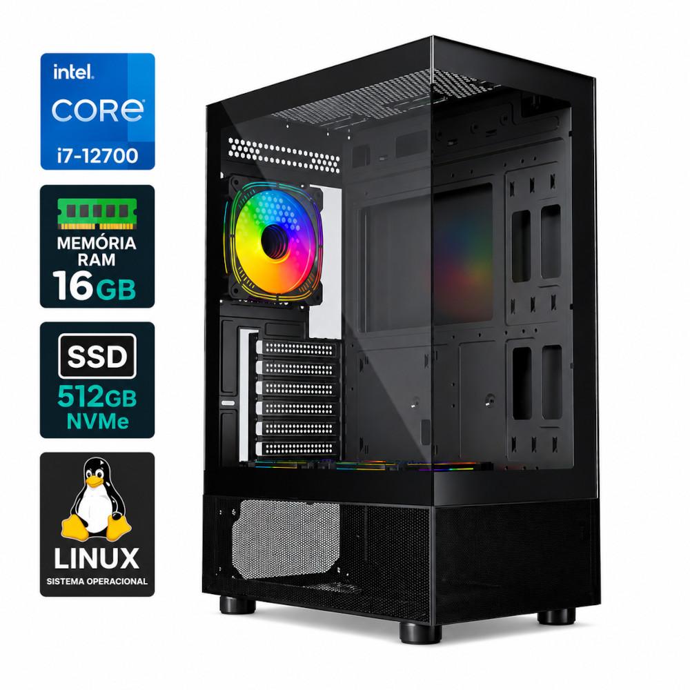 Computador Miranda Gamer Core i7-12700, Memória 16GB DDR5, SSD